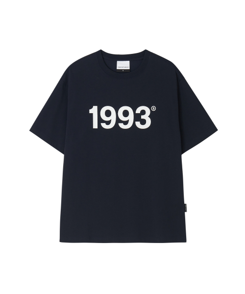 MUSINSA公式 1993STUDIO 1993 Big Logo T shirt Navy