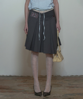 스컬프터(SCULPTOR) 143 Asymmetrical Wrap Skirt Char...