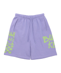 버킷(BUCKET) ARTWORK COLLARGE SWEAT SHORTS [PURPLE]