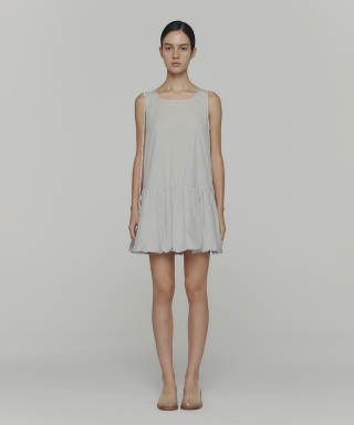 아모멘토 VOLUME MINI DRESS_LIGHT GREY