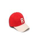 롤링스튜디오(ROLLINGSTUDIOS) R PATCH BALL CAP IVORY/RED