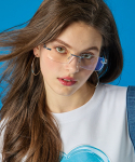 콜릿(KOLEAT) 티타늄 긱시크 투명 블루레이 차단 미니글라스 안경 [MSTG]
