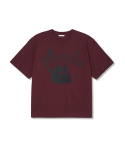 주앙옴므(JUAN HOMME) 벌스데이클럽 하프 슬리브 티셔츠 (와인)