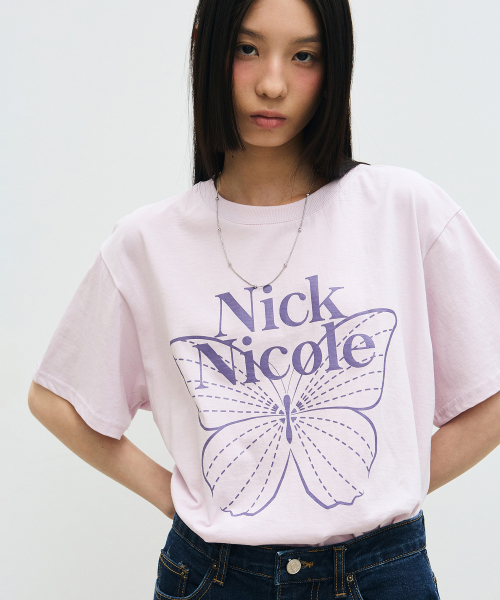 MUSINSA公式 NICK NICOLE BIG BUTTERFLY SLEEVE TOP PUPPLE VIOLET