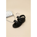 슈콤마보니(SUECOMMA BONNIE) Ribbon point sandal(black)_DG2AM24011BLK
