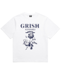 그리쉬(GRISH) 로즈 블러 화이트 티셔츠