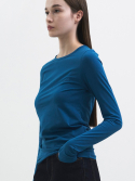 웨이브유니온(WAVE UNION) Solum Long sleeved T-shirt peacock blue