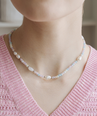스칼렛또 WIL215 Aurora Color Beads Necklace