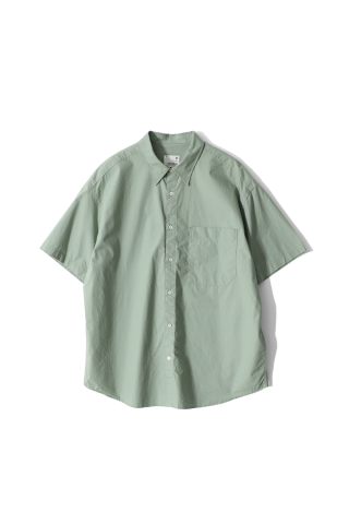 홀리선 Poole Extra Typewriter Short Sleeve Shirt Sage Green