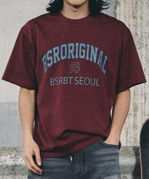 Musinsa Bsrabbit Bsrvt Seoul Short Sleeved T Shirt Burgundy