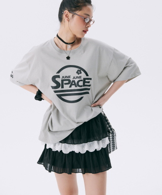 준준스페이스(JUNEJUNE SPACE) Frill Lace Mini Skirt_Black (프릴 ...
