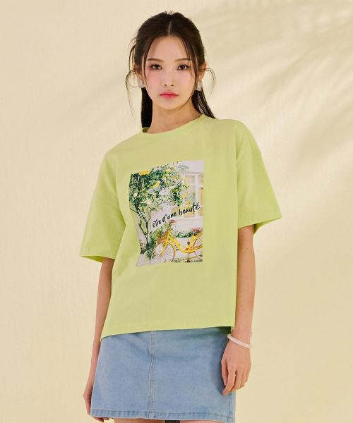 MUSINSA公式 CHASECULT Female Photo Graphic Short sleeved T shirt