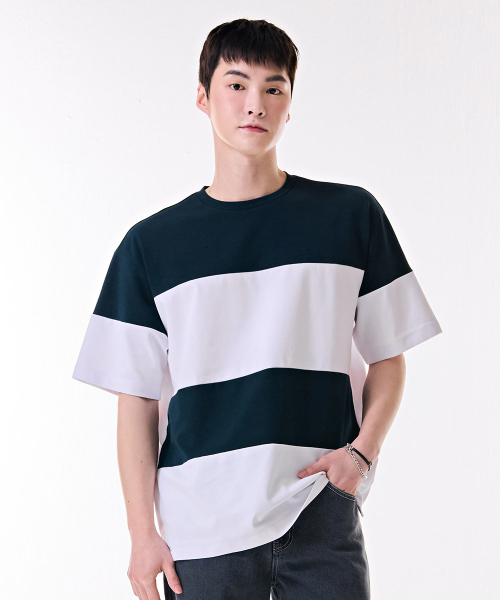 MUSINSA公式 CHASECULT Men s Color Block Short Sleeved T Shirt DBRK5817D0G