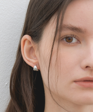 할렌 simple curved earrings (E021_silver)