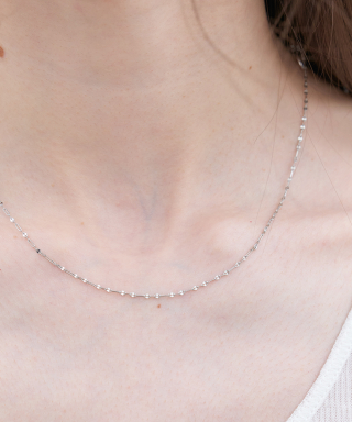 할렌 simple round chain necklace (N023_silver)