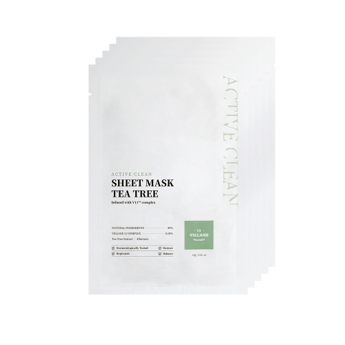 Village 11 Factory Active Clean Sheet Mask Tea Tree 10 Sheets