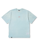 스티그마(STIGMA) STGM Logo Vintage-Like Washed Oversized Short Sleeves T-Shirts Sky Blue