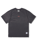 스티그마(STIGMA) STGM Logo Vintage-Like Washed Oversized Short Sleeves T-Shirts Charcoal