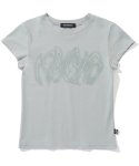 낫포너드(NOT4NERD) W Blur Boomerang Logo T-Shirts - Mint