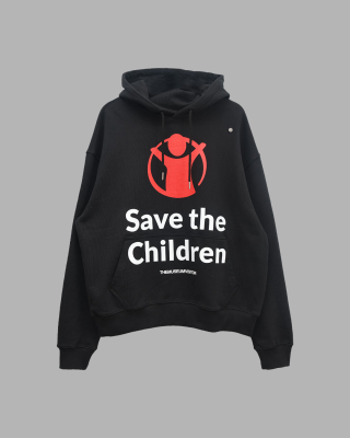 더뮤지엄비지터(THEMUSEUMVISITOR) SAVE THE CHILDREN HOODIE (BLACK)...