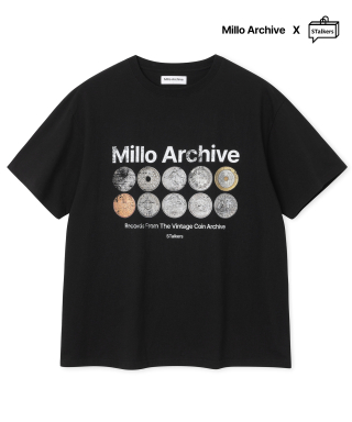 밀로 아카이브(MILLO ARCHIVE) 코인 아카이브 티셔츠 [블랙]