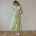 쎄무아듀(CEST MOIDEW) Cest_Greentea double leaf collar dress