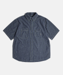 에스피오나지(ESPIONAGE) Chambray S/S Work Shirt Indigo