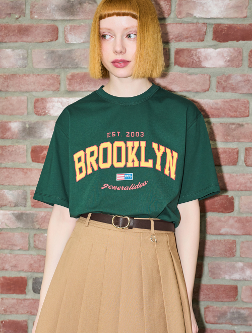 MUSINSA GENERAL IDEA Brooklyn Short Sleeved T Shirt DARK GREEN