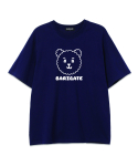 바리게이트(BARIGATE) Big Bear Logo 오버핏 반팔 티셔츠 (BS022) 네이비