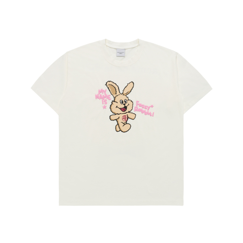 MUSINSA公式 acmé de la vie MY NAME IS FUZZY RABBIT SHORT SLEEVE T SHIRT