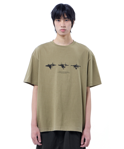 MUSINSA LOCKHEED MARTIN LM F SERIES GRAPHIC T SHIRT KHAKI