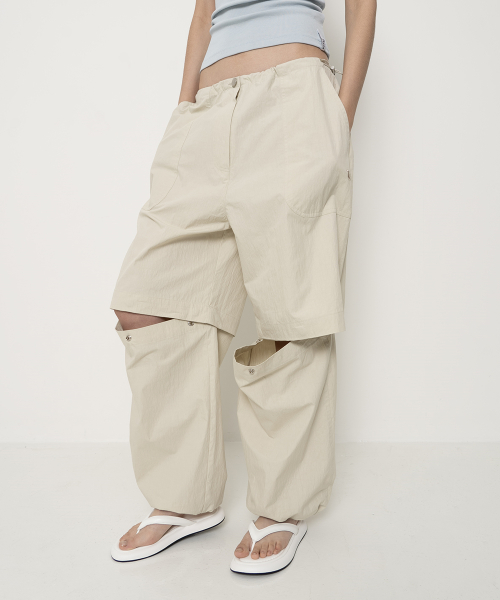 DETACHABLE TWO-WAY PANTS, BEIGE