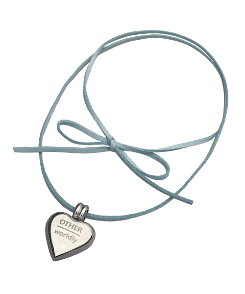 Heart Surgical Pendant Necklace [blue Suede]
