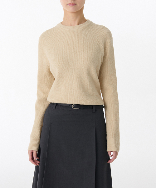 MUSINSA公式 MUSINSA STANDARD WOMAN Women s Mini Boucle Crew Neck Knit