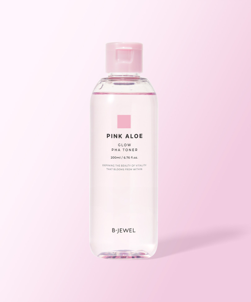 BJEWEL Pink Aloe Organic Low-Irritation Glow PHA Exfoliating Skin Toner 200ml