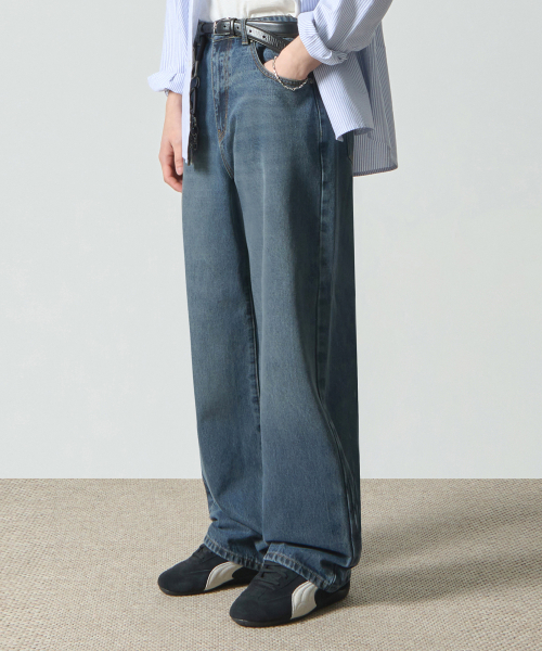 ASI Four Seasons Washed Straight Fit Denim Pants_Indigo