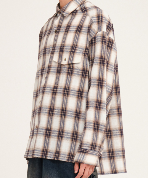 Musinsa Dws Company Wearable Check Shirt Beige