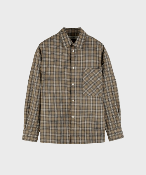 Musinsa Lieu Homme Medium Check Shirt Brown