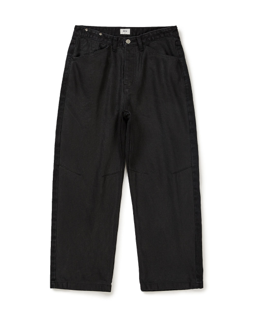 [Mmlg] MM COATED DENIM PANTS (BLACK)