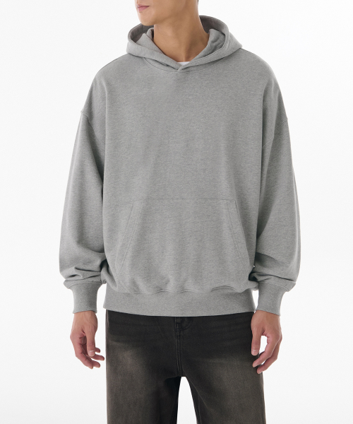 MUSINSA公式 MUSINSA STANDARD Loose Balloon Hooded Sweatshirt Medium Grey