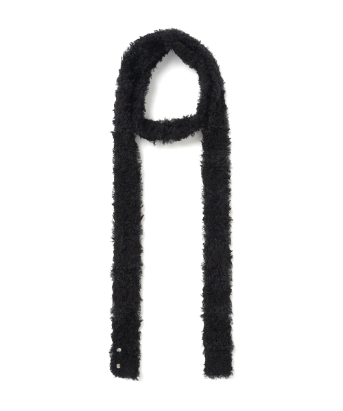 Mixed Knit Scarf [Black]