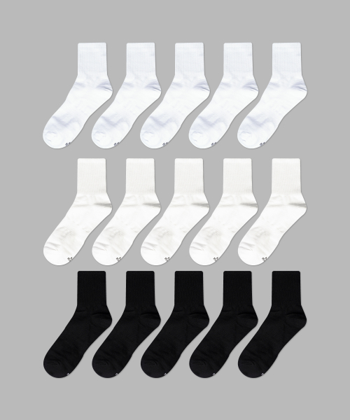 MUSINSA IL O GONG CHIL 10PACK 1507 Mono Trouser Half Socks Snow