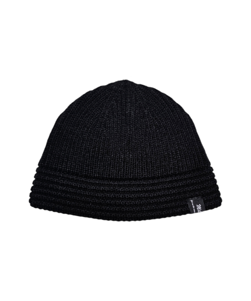 Musinsa Milk Wave Daily Bucket Knit Beanie Black