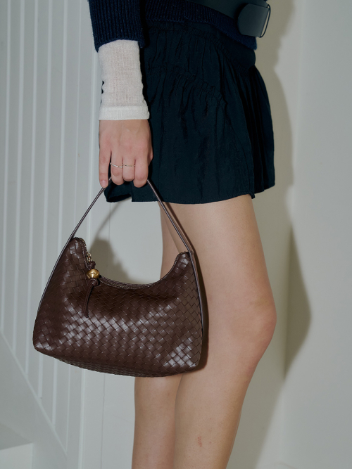 MUSINSA公式 DENU Jane Weaving Tote Bag BROWN GOLD