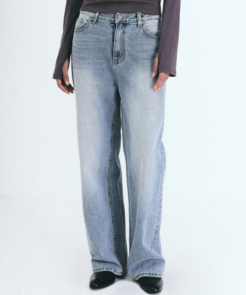 Musinsa Nick Nicole Brushed Washing Denim Pants Blue