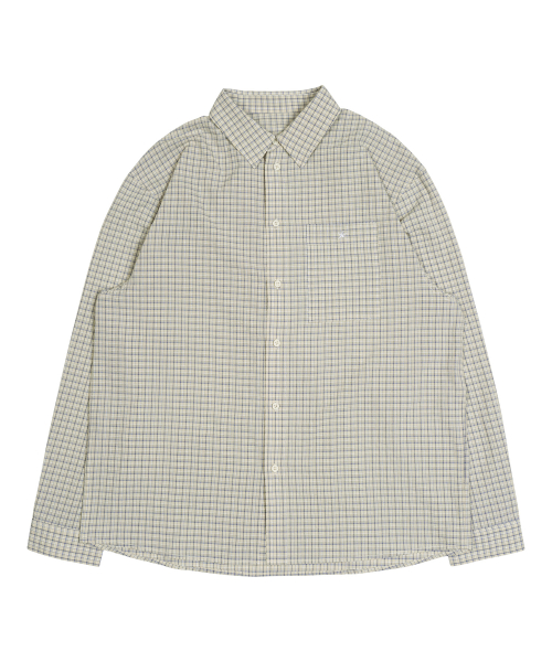 MUSINSA THE COLDEST MOMENT TCM Mini Logo Check Shirts Beige