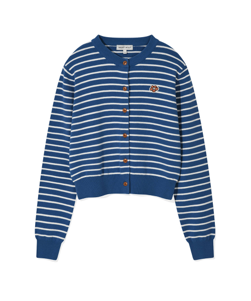 MUSINSA公式 WACKY WILLY Women s round neck striped cardigan blue