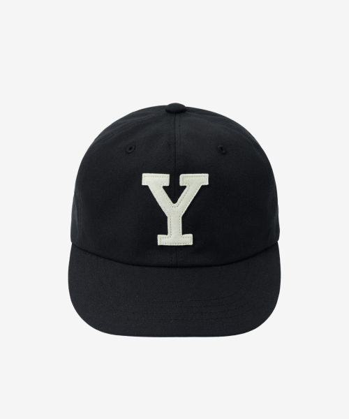 Musinsa Yale Y Logo Leather Strap Cap Black