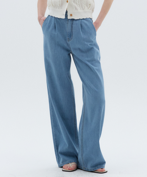 Essential Summer Wide Denim Light Blue