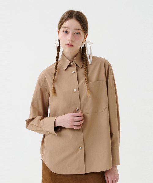 Straight Fit Signature Shirt Brown 0022